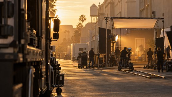 Board: the backlot at golden hour